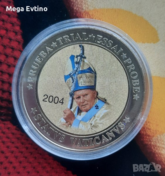 Пробна монета 10 Euro Jean Paul II 2004, снимка 1