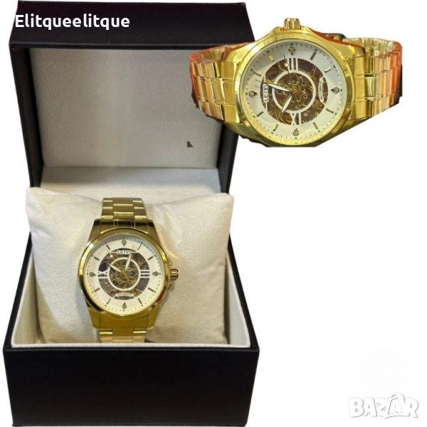 Луксозен автоматичен мъжки часовник LEIYI, снимка 1