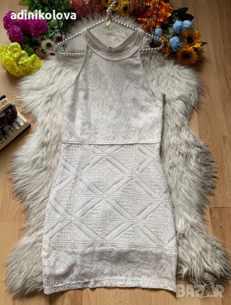 Бяла дантелена рокля Forever 21, снимка 1