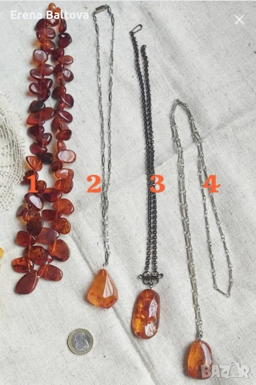     🍁🍂🍁Кехлибар колие гердан , снимка 1