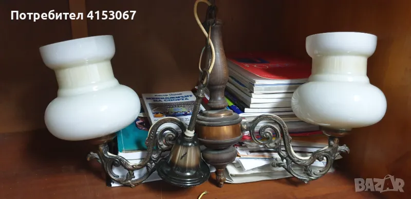 абажур винтиж двойка ковано желязо, снимка 1