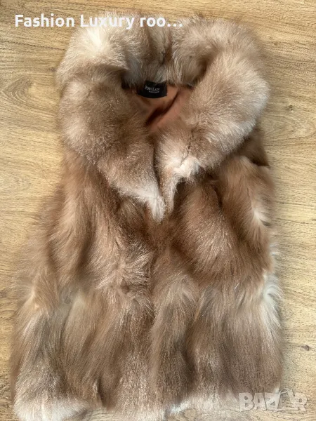 Елек от златна лисица с яка, снимка 1