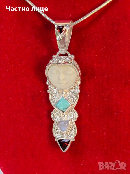 Уникален Сребърен Марков Vintage Медальон SAJEN Jewelry от Остров Бали, снимка 1