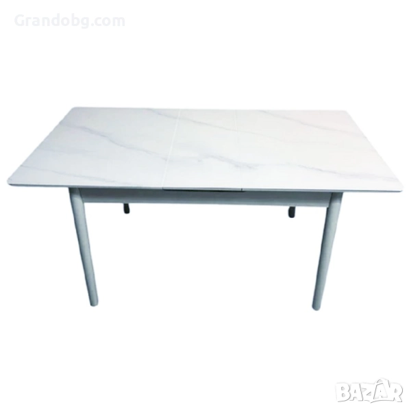 Трапезна разтегателна маса Лорета със закалено стъкло, снимка 1