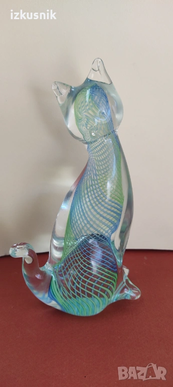 Феерична ретро котка от муранско стъкло, снимка 1