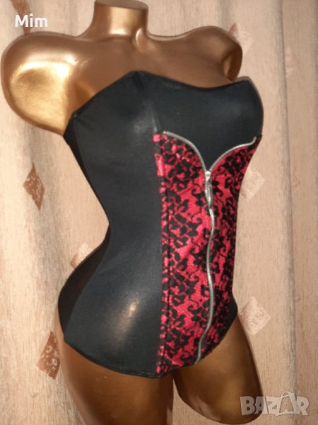 KISS ME L Черен ,еластичен корсет с цип, снимка 1