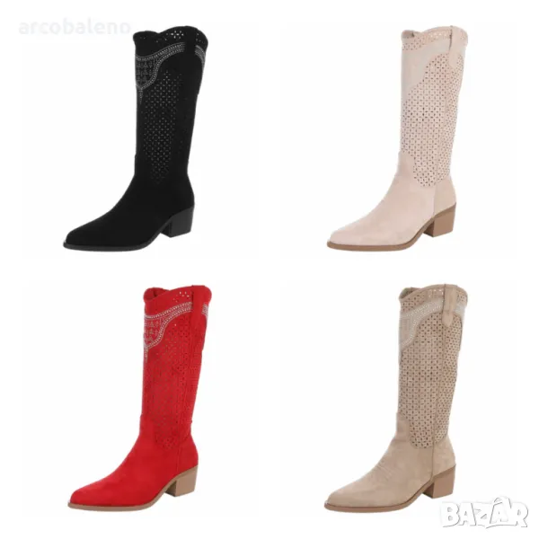 Дамски западни и байкърски ботуши, 4цвята , снимка 1