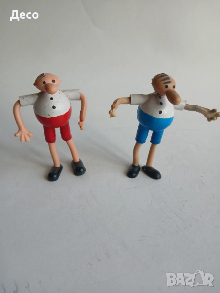 Стари български еластични фигурки от тримата глупаци., снимка 1