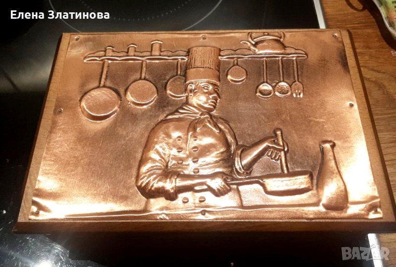 Дървена кутия за захар, снимка 1