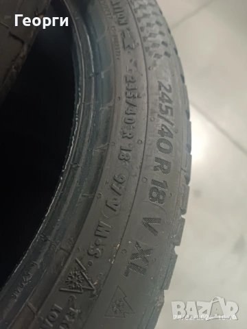 2бр.зимни гуми 245/40/18 Continental, снимка 3 - Гуми и джанти - 53665972