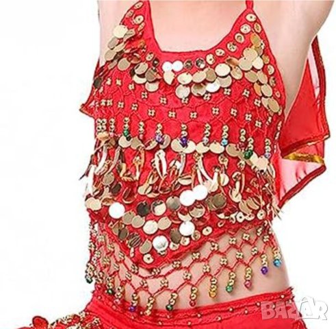Екзотично ново червено бюстие за танци , снимка 4 - Корсети, бюстиета, топове - 41493399