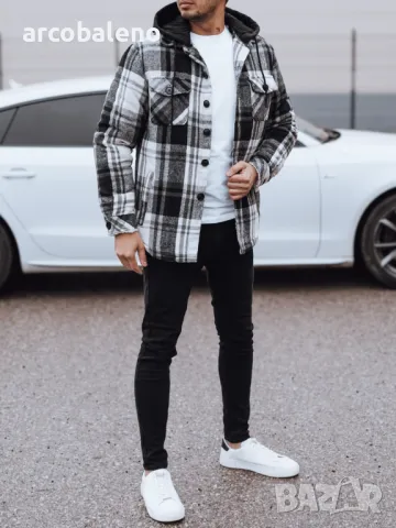 Мъжко изолирано яке с качулка, 3цвята , снимка 3 - Якета - 48268391