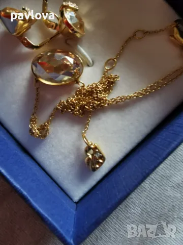 Сваровски колие и обеци Swarovski, снимка 4 - Колиета, медальони, синджири - 47995418