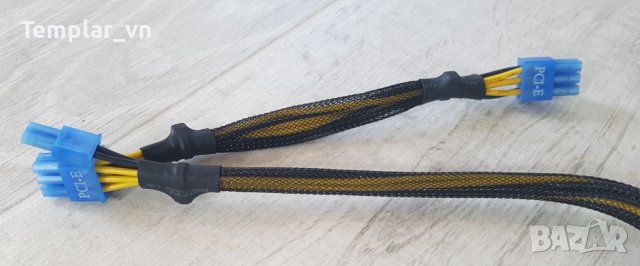 модулен кабел PCI-E 6 pin + PCI-E 6+2 pin, снимка 2 - Захранвания и кутии - 41164786