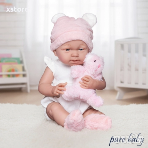 Реалистична бебе кукла Pure Baby – най-добрият подарък, който учи на грижа и любов -45см, снимка 2 - Кукли - 52665951