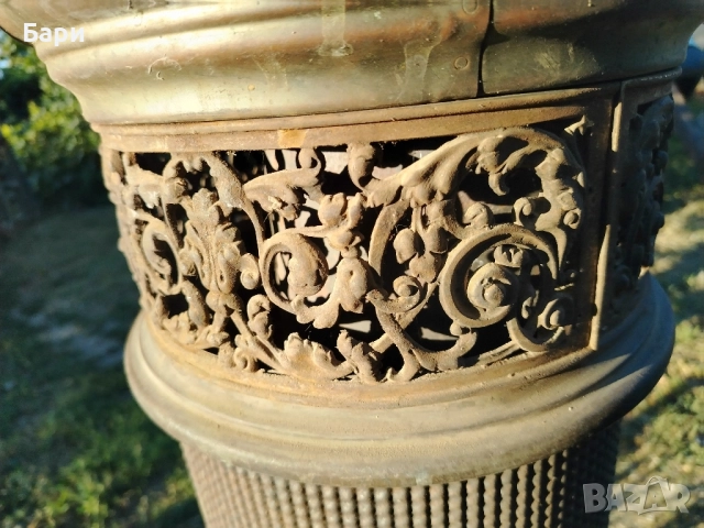 Стара красива чугунена колонна печка -Виена/Австрия 1900г., снимка 4 - Антикварни и старинни предмети - 51548373