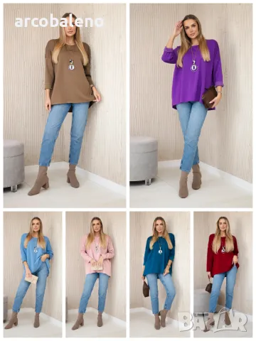 Дамски вискозен суичър с висулка, 16цвята