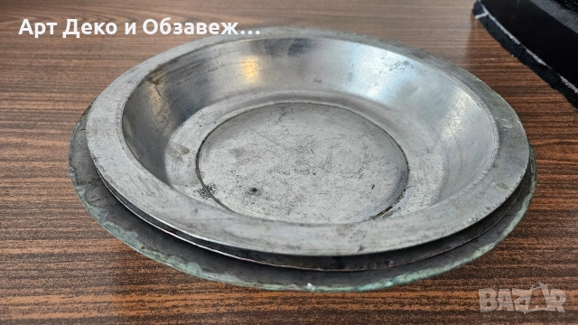 Стари бакърени чинии, снимка 7 - Чинии - 53227992
