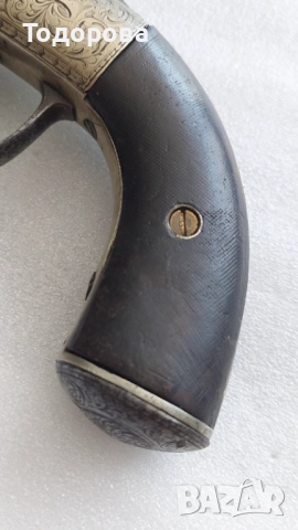 Много рядък револвер( pepperbox)пиперница,средата на 19век ,пищов, ятаган,сабя,щик, 1 200 €, снимка 4 - Антикварни и старинни предмети - 52099433