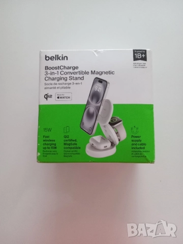Belkin BoostCharge 3-in-1 Convertible Magnetic Charging Stand with Qi2 15W 