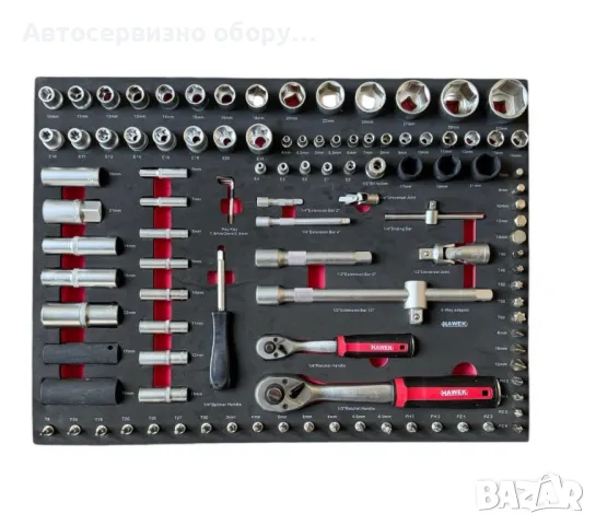 Шкаф / Количка с инструменти 261 части HAWEK, снимка 5 - Други инструменти - 47526762