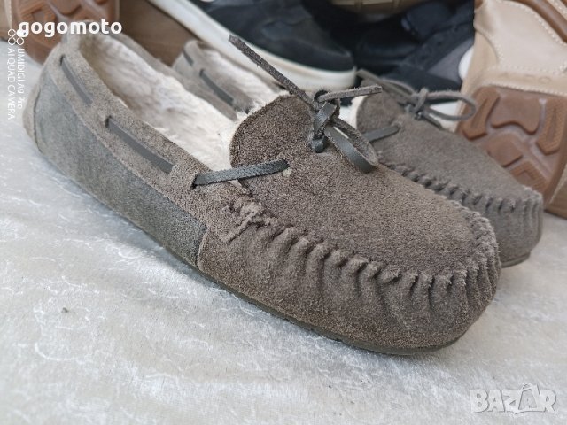 мъжки мокасини от естествена кожа естествен велур + топла подплата, 42 - 43, снимка 8 - Мокасини - 44581858