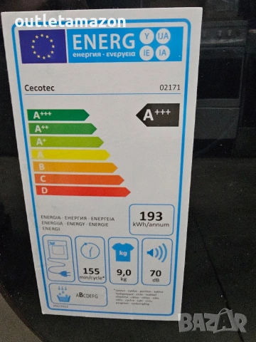 Сушилня с термопомпа Cecotec - 9 кг , снимка 4 - Сушилни - 53158834