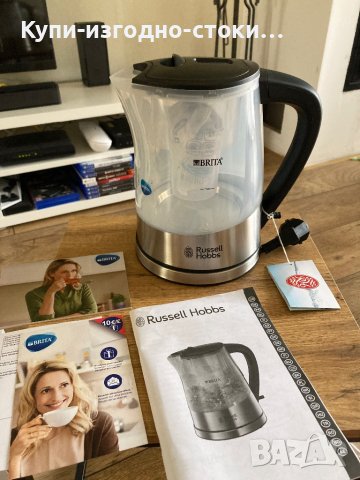 ЕЛЕКТРИЧЕСКА КАНА RUSSELL HOBBS BRITA PURITY KETTLE 1л вместимост, снимка 2 - Други стоки за дома - 42454328