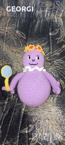 Плетена на една кука амигуруми играчка -Барбарела (Barbabelle) с огледало, снимка 2 - Плюшени играчки - 35990211