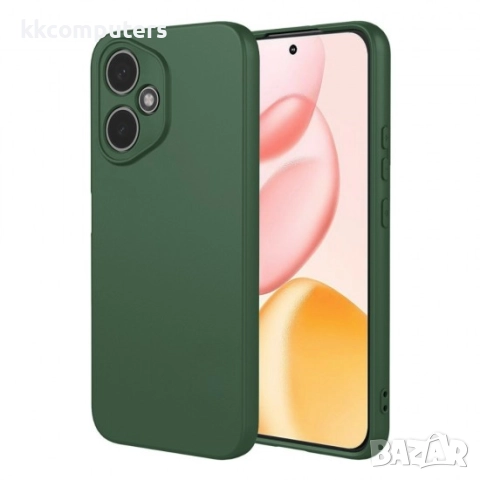 Силиконов кейс iPaky матиран и Протектор За Honor 400, Тъмнозелен