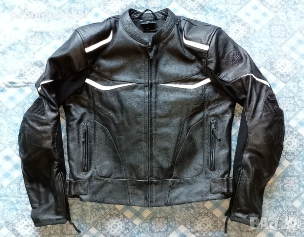 PROBIKER - Немско кожено мото яке с протектори, телешки бокс, размер 52 / M - Л