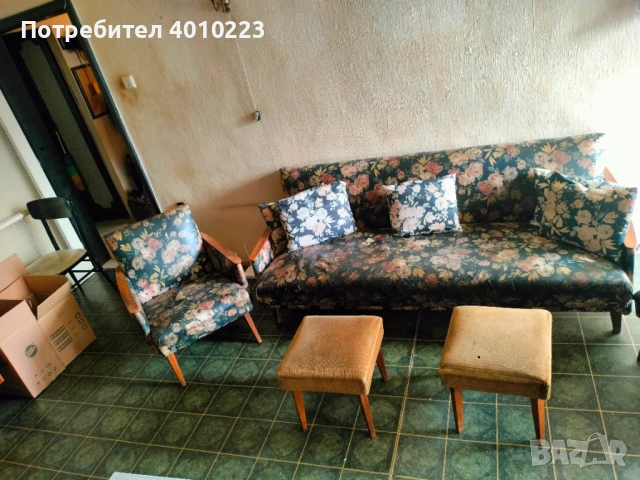 Холна гарнитура 2 фотьойла и 2 таботерки , снимка 9 - Дивани и мека мебел - 53695018