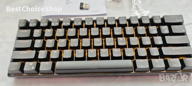 60% Безжична Механична Клавиатура ROYAL KLUDGE, Сменяеми Червени Превключватели, снимка 2 - Клавиатури и мишки - 53344724