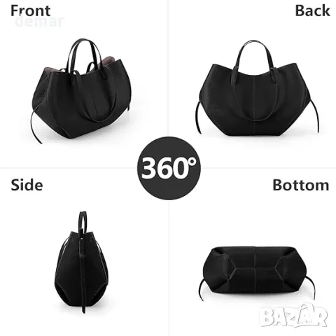 Дамска кожена чанта ACUTE, чанта през рамо с магнитно затваряне, снимка 3 - Чанти - 49242730