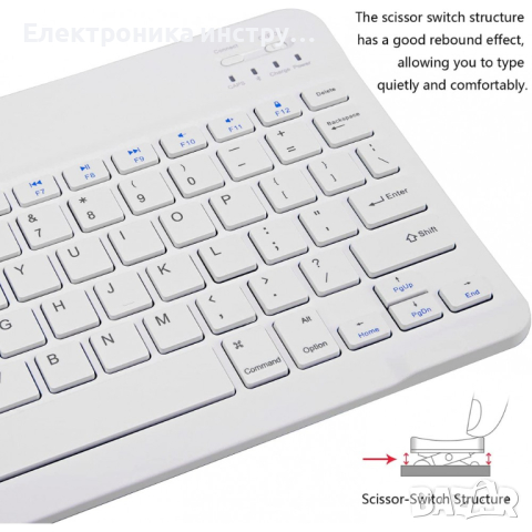 Комплект Bluetooth безжична клавиатура с мишка YL-01, снимка 4 - Клавиатури и мишки - 44685858