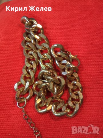 МАСИВЕН ДЕБЕЛО ПОЗЛАТЕН ЛАНЕЦ ВЕРИЖКА СИНДЖИР КЮСТЕК от НЕРЪЖ СТОМАНА ЗДРАВА КЛАСИЧЕСКА ПЛЕТКА 31400