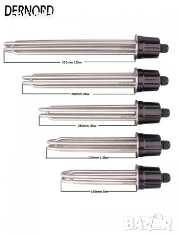 Нагревател за котел, бойлер 9kW или 12kW, резба 1 1/4'', 220V / 380V, реотани, снимка 2 - Бойлери - 39972267