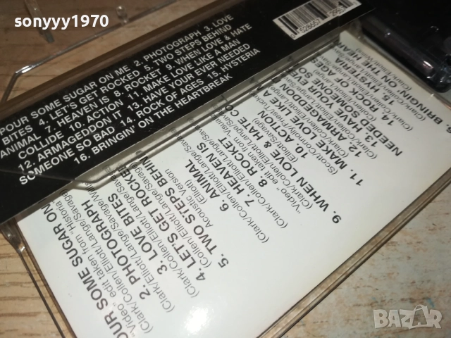 DEF LEPPARD TAPE 1710251638, снимка 10 - Аудио касети - 52089561