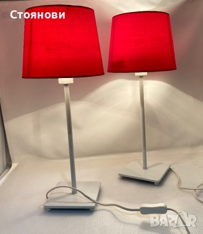 Две нощни лампи английски имат представки и крушки, снимка 2 - Настолни лампи - 41897705