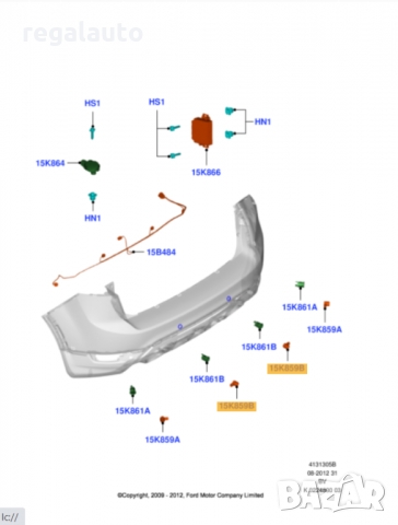 1434271,1526205,сензор заден парктроник FORD FOCUS,KUGA, снимка 3 - Части - 36110128