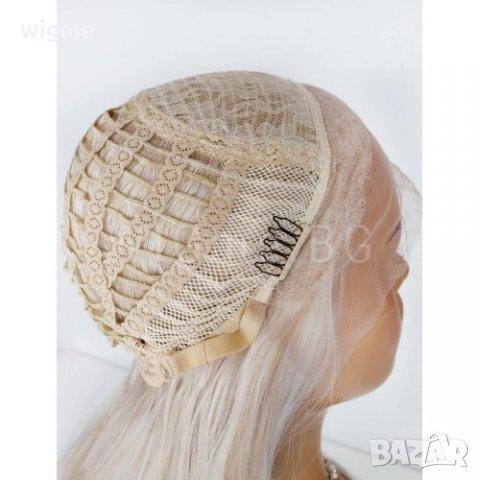 Дълга къдрава руса лейс фронт перука Алисия, снимка 9 - Аксесоари за коса - 29207739