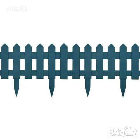 vidaXL Кантове за тревни площи, 25 бр, зелени, 10 м, PP, снимка 4 - Огради и мрежи - 56147666