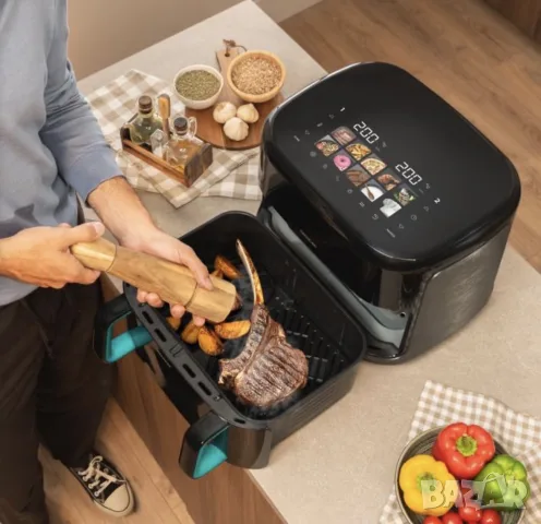 Еър фрайър CECOTEC Cecofry&Grill Smokin Prime 11000 11L 10 автоматични програми, снимка 6 - Фритюрници - 56182632