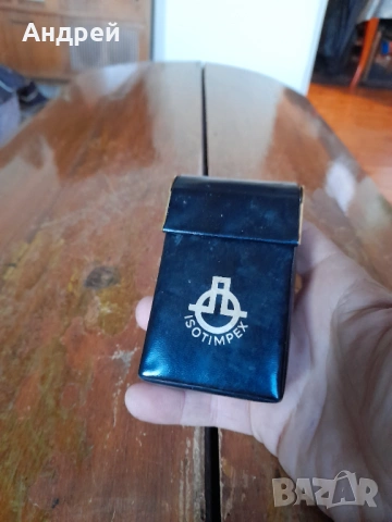 Стар кожен калъф,табакера за цигари Изотимпекс, снимка 2 - Други ценни предмети - 53433140