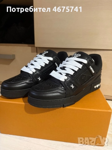 Louis Vuitton черни маратонки, снимка 7 - Маратонки - 52754810