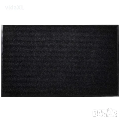 vidaXL Изтривалка за врата, черна, 120 x 180 см, PVC