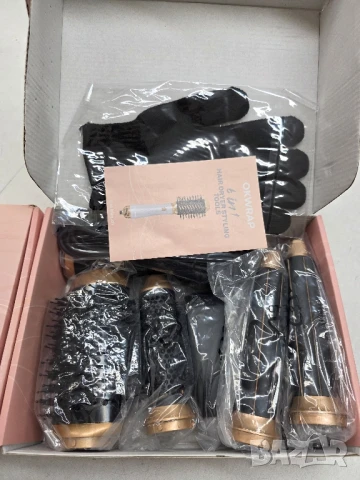 Стилизатор за коса 6в1 - йонен сешоар, изправяне, въздушна маша за къдрици, снимка 10 - Сешоари - 51261264