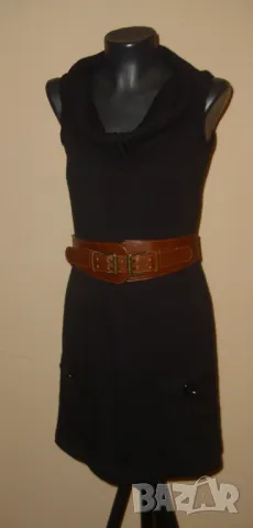 Рокля / туника - плетиво в черно, снимка 9 - Рокли - 49169873