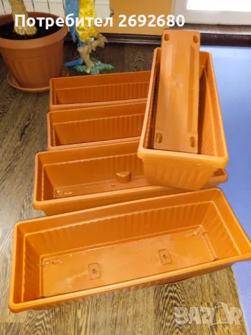 Нови саксии сандъчета 5бр., размери: 50/18/15см.-височина, снимка 1