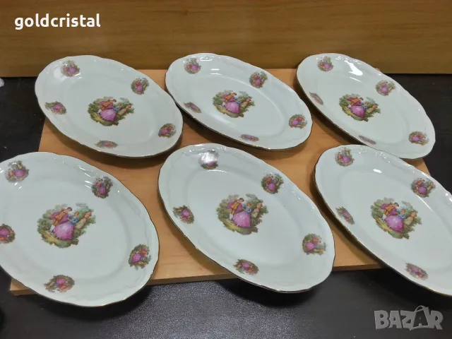 Стар български порцелан Изида барок чинии елипси Ромео и Жулиета 